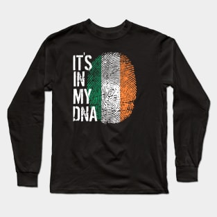 Ireland Flag Fingerprint My Story DNA Irish Long Sleeve T-Shirt